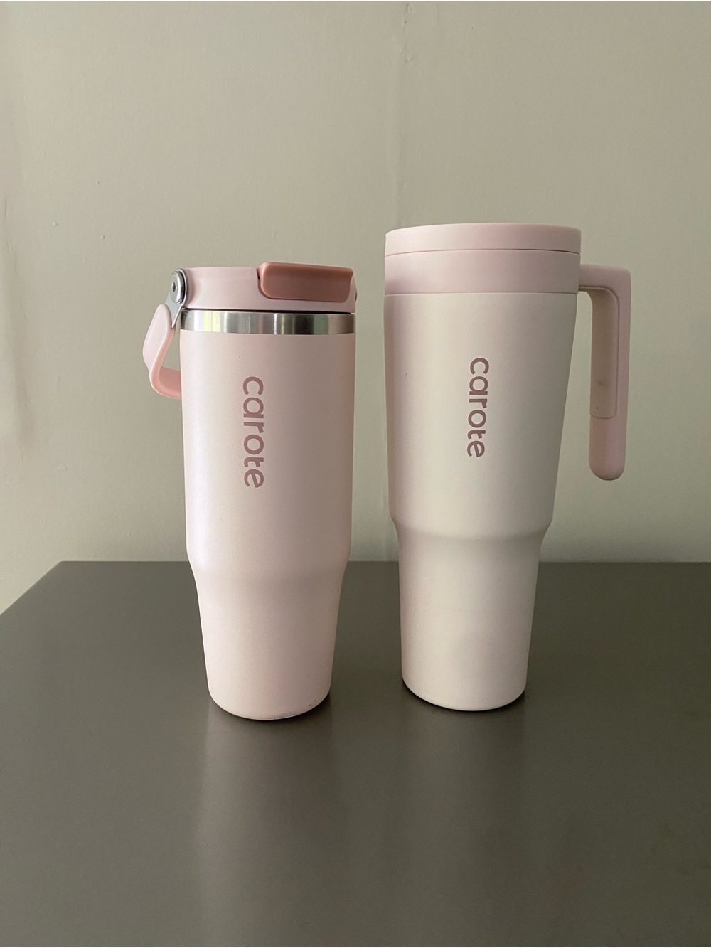 Carote Pink Insulated Travel Mug - Leak-Resistant